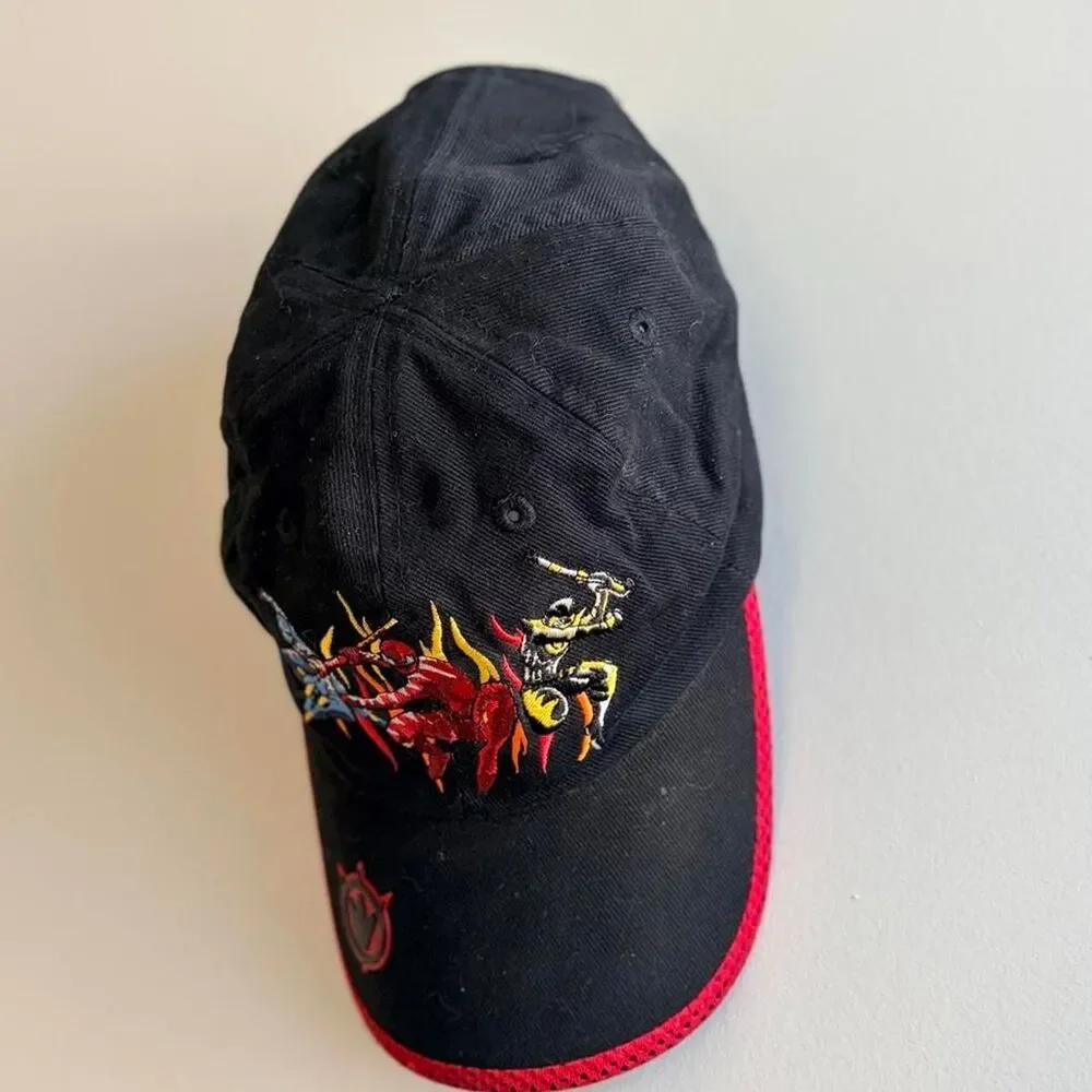 Vintage Disney Store Power Rangers Youth Hat Cap Black, size S/M, 90's #kidcore